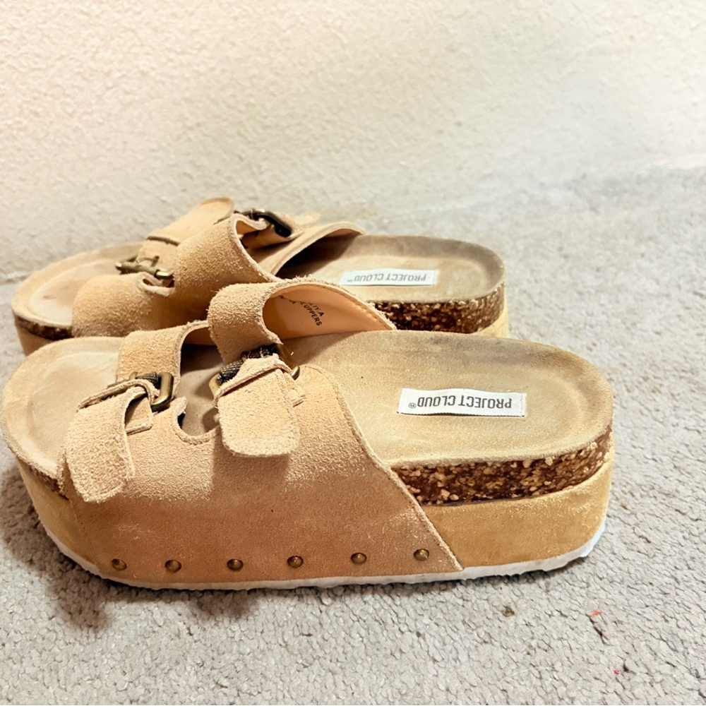 Project Cloud Tan Platform Sandals - image 3